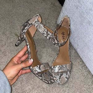 Faux Snakeskin Heels